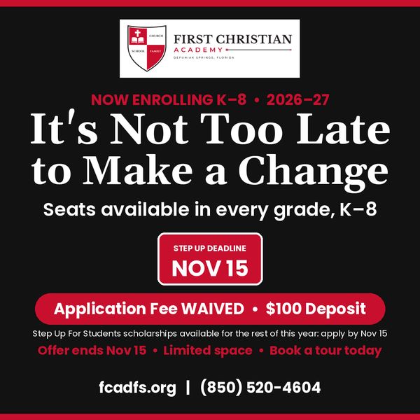 It's Not Too Late to Make a Change - First Christian Academy mid-year enrollment
